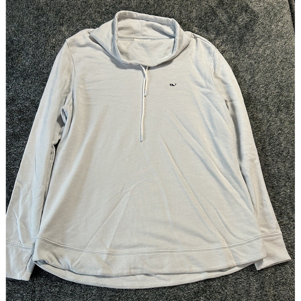 Vineyard Vines Womens Size S Blue Sunwashed Funnel Neck Sweatshirt New (J1)